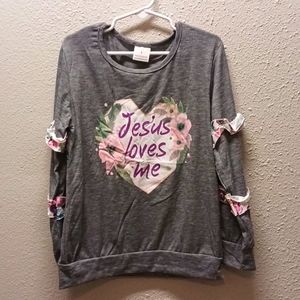 Girls Jesus Loves Me Tee